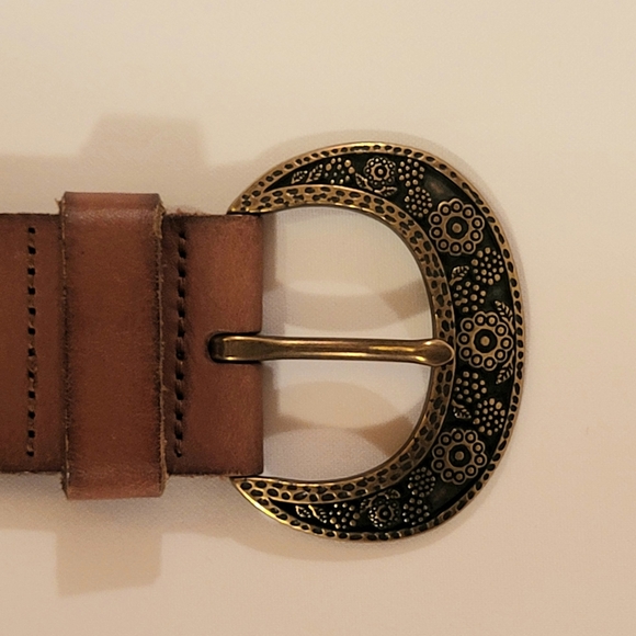 Fossil Women's M Leather Belt Floral Stations Multi Boho Southwestern Cowgirl - Picture 5 of 12